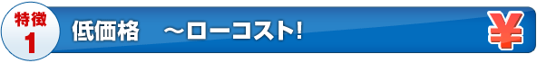 低価格 ~ローコスト!